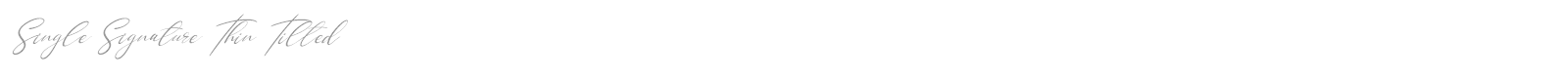 Single Signature font preview